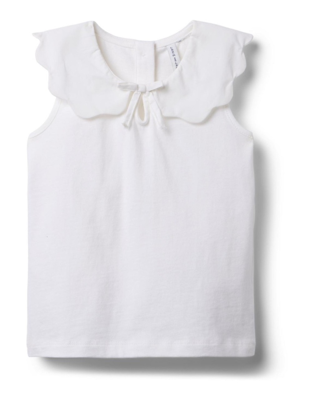 Janie and Jack White Scalloped Collar Top
